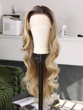 Blonde Ombre Wavy Human Hair Wig
