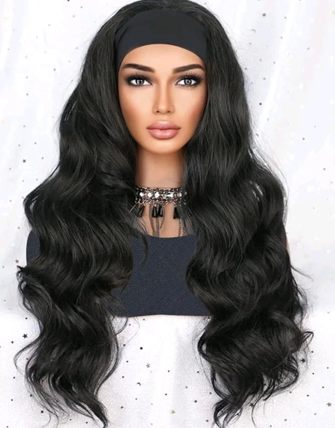 Midnight Wave Clueless headband Wig 26"